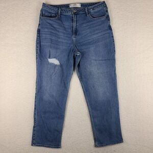 Hollister Jeans Womens 17‎ 33x27 Blue Curvy Ultra High Rise Vintage Straight